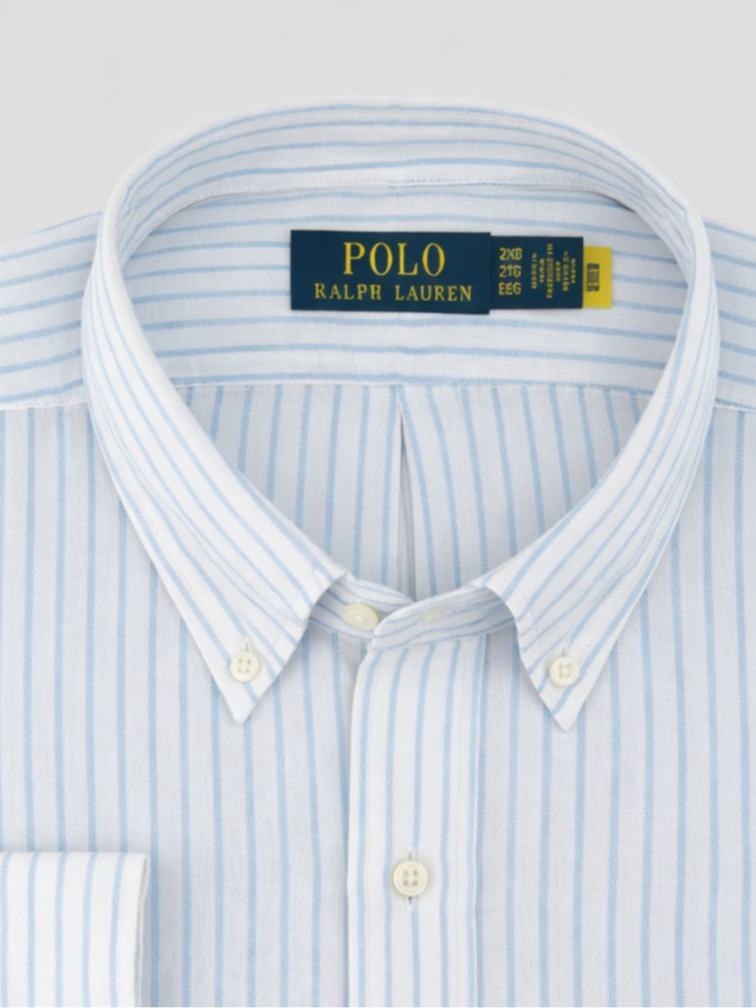 Chemise en Lin Rayée Grande Taille Bleu/Blanc